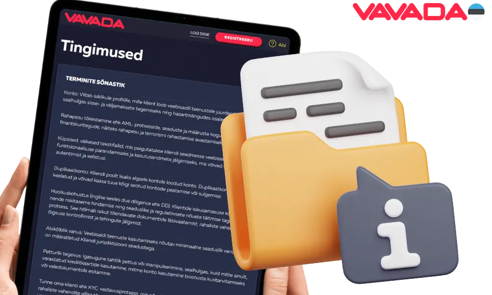 Enne mängu alustamist tutvuge Vavada kasiino reeglitega